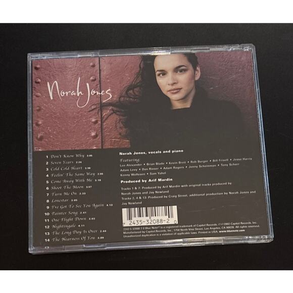 Norah Jones – Come Away With Me CD (2002 Blue Note Records) Used - Picture 2 of 3